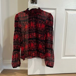 Bb Dakota Size M Sheer Floral Top